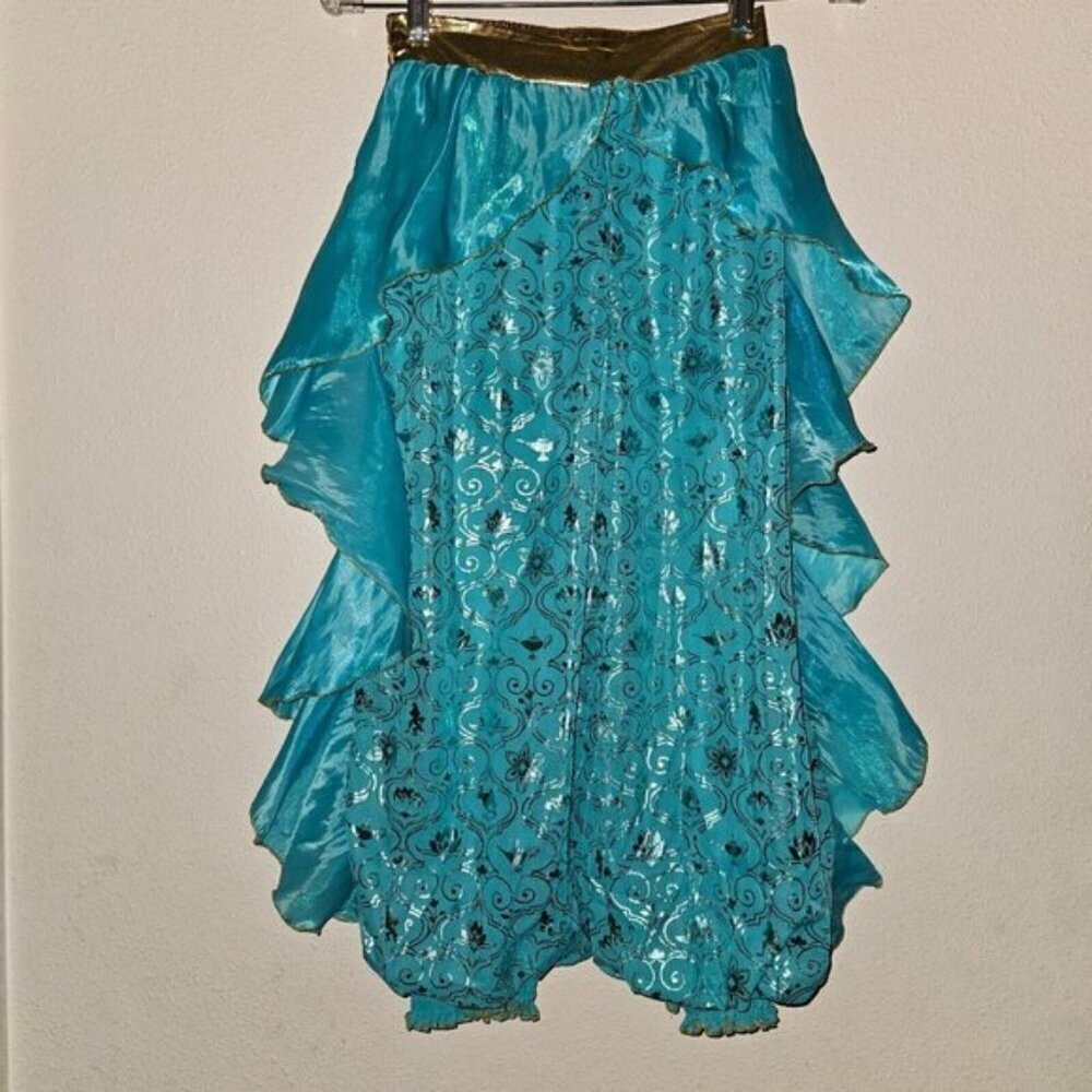 Disney Princess Jasmine Blue Gold PANTS ONLY Girls Medium 7/8 Halloween Costume